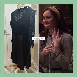 SOLD Marc by Marc Jacobs Black Mia lace dress 8 ASO Gossip Girl Blair Waldorf